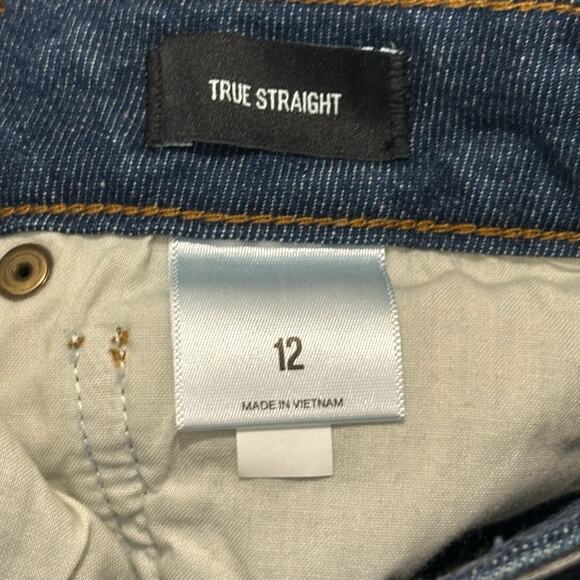 Express Edition x Simon Spurr NWT True Straight Super High Rise Jeans - size 12 - Picture 8 of 11